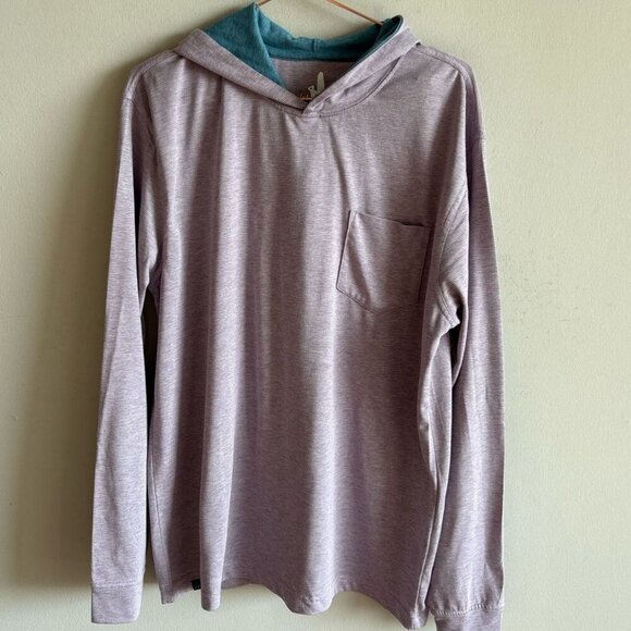 Johnnie O Men Long Sleeve Pull Over Font Pocket Hoody Shirt Gray Size Large - Picture 10 of 11